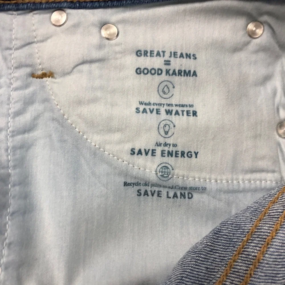 J Crew Jean High Rise Shorts Womens 28 6 Blue Denim Button Distressed Festival